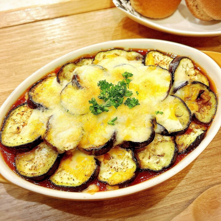 なすのミートトマトグラタン♡